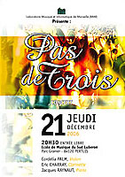 conception de l'affiche Pas de 3