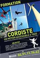 conception de l'affiche Cordiste